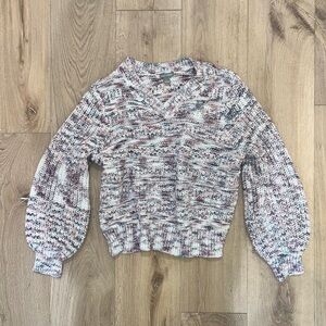 Falls Creek Women's V-Neck Sweater - Multicolor Knit
